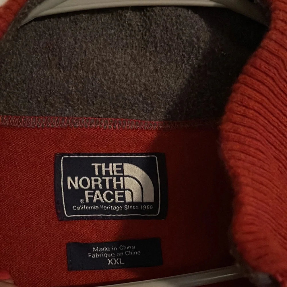 Men’s XXL Burnt Orange Quarter Zip Northface Sweater